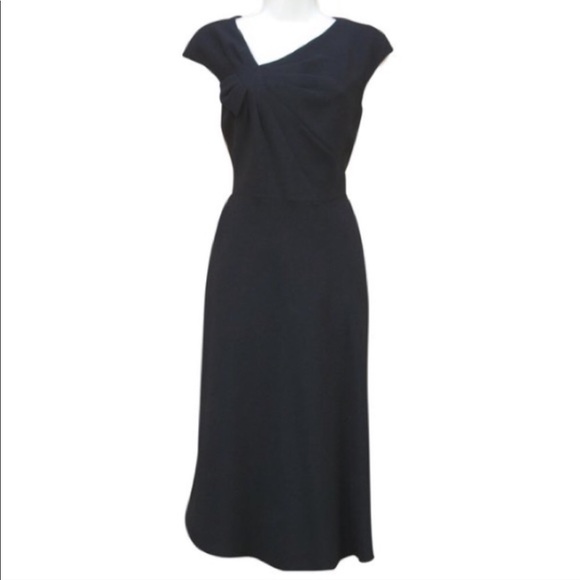 Tahari Dresses & Skirts - Tahari Asymmetrical Neck Midi Dress